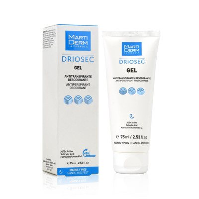 MARTIDERM DRIOSEC, gelinis dezodorantas rankoms ir pėdoms, 75 ml