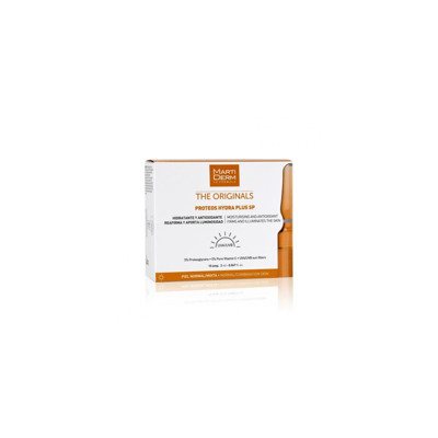 MARTIDERM PROTEOS HYDRA PLUS SPF, drėkinamosios ir stangrinamosios veido ampulės su vitaminu C, proteoglikanais ir SPF15, 10 amp.