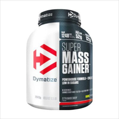 Masės didinimui Dymatize Super Mass Gainer Braškių skonio, 2.943 kg