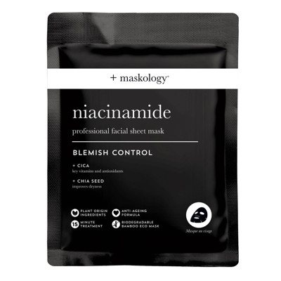 MASKOLOGY NIACINAMIDE Lakštinė veido kaukė su niacinamidu, 22 ml