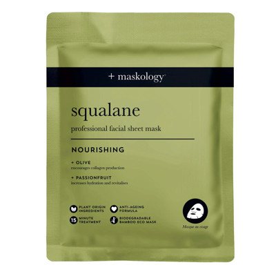 MASKOLOGY SQUALANE Lakštinė veido kaukė su skvalanu, 22 ml