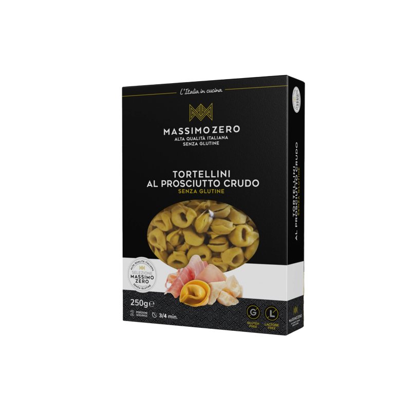 MASSIMO ZERO itališki koldūnai su kumpio įdaru TORTELLINI PROSCIUTTO CRUDO, 250 g