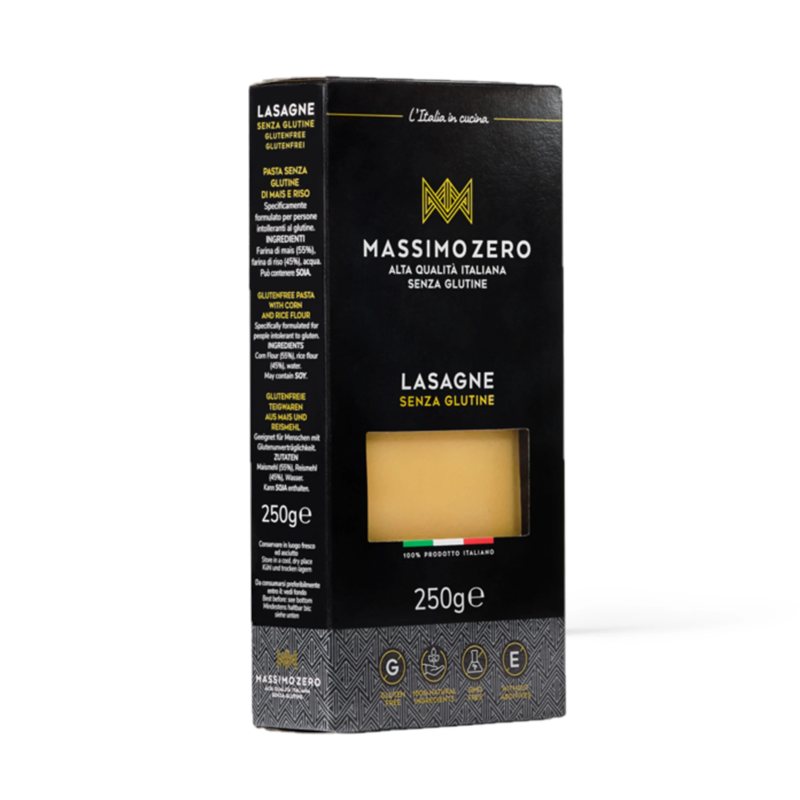 MASSIMO ZERO LASAGNE - lazanijos lakštai be glitimo, 250 g