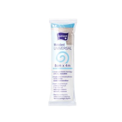MATOLAST UNIVERSAL, elastinis bintas, x 4m, FPP nesterilus, rudos sp., 1 vnt., 8 cm