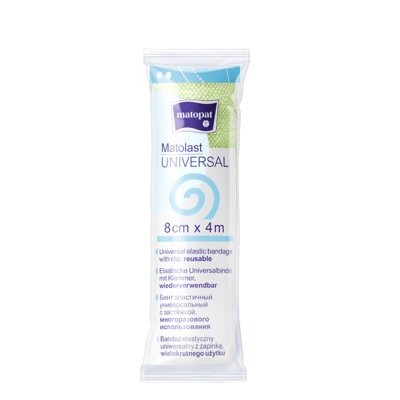MATOLAST UNIVERSAL, elastinis bintas, x 4m, FPP, nesterilus, žalios sp., 1 vnt., 8 cm