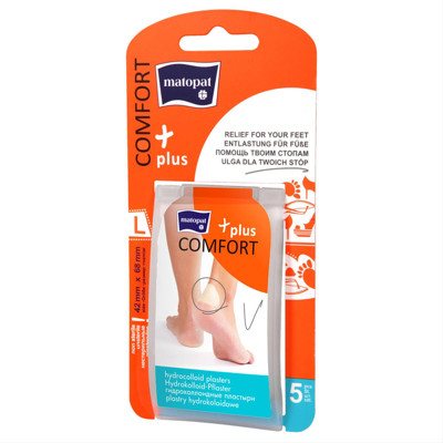 MATOPAT COMFORT PLUS, hidrokoloidinis pleistras, x 68 mm, 5 vnt., 42 mm