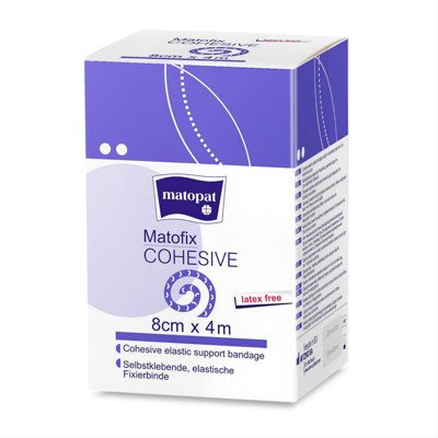 MATOPAT MATOFIX, elastinis tvarstis, kibus, baltas, x 4 m, 8 cm