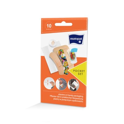 MATOPAT POCKET SET, pleistrų rinkinys, 10 vnt