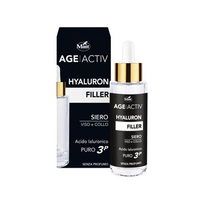 MATT AgeActiv Hyaluron Filler serumas veidui ir dekoltė, 30 ml