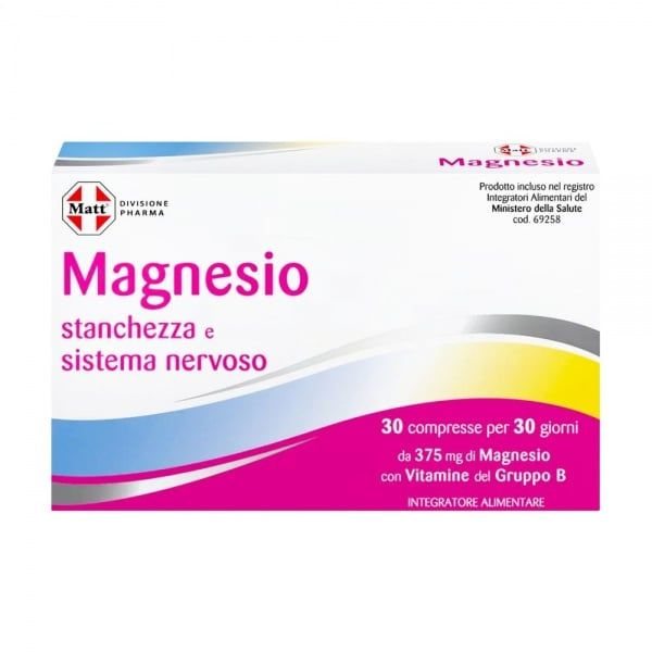 MATT DIVISIONE PHARMA maisto papildas MAGNESIO, 30 tab.