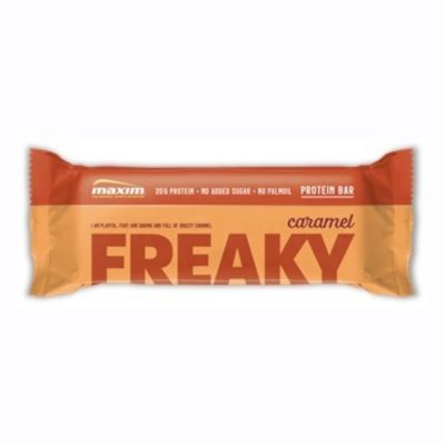MAXIM FREAKY karamelės skonio baltymų batonėlis, 55 g