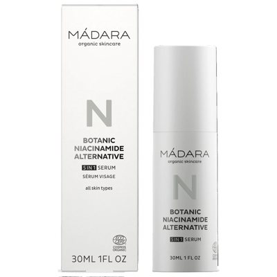 MÁDARA, Niacinamido augalinės alternatyvos serumas 5 IN 1, ekologiškas, 30 ml