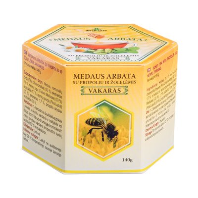 MEDAUS ARBATA SU PROPOLIU IR ŽOLELĖMIS, vakaras, 140 g