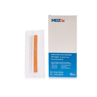 MEDCU, antimikrobinis vario tvarstis lipniu kraštu, N10, 10 x 25 cm