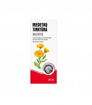 MEDETKŲ tinktūra Valentis /ml odos tirpalas ar konc.burnos gleivinės tirp. 40 ml N1, 1 ml