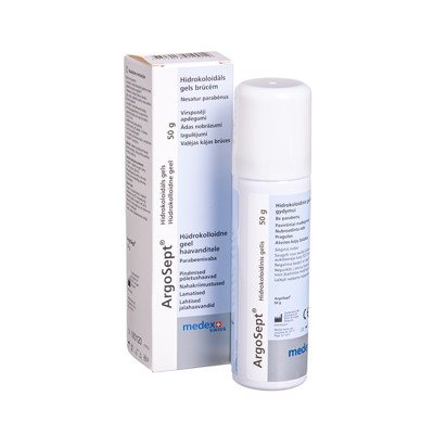 MEDEX SWISS ARGOSEPT, hidrokoloidinis gelis su sidabru, 50 g