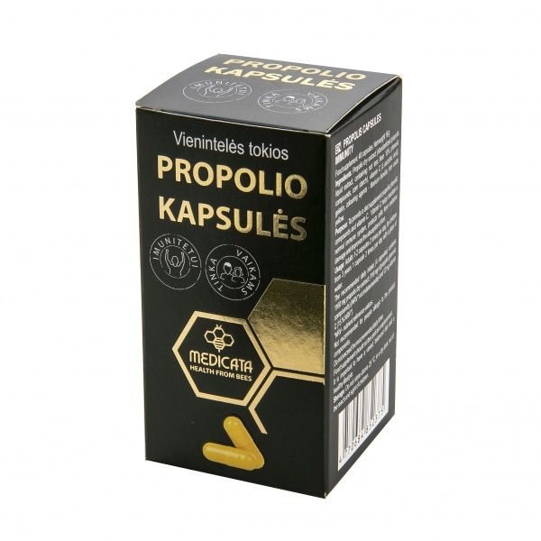 MEDICATA maisto papildas PROPOLIO, 40 kaps.