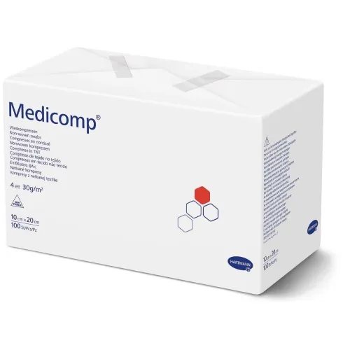 MEDICOMP nesterilus neaustinės medžiagos tvarstis, 100 vnt., 10 x 20 cm