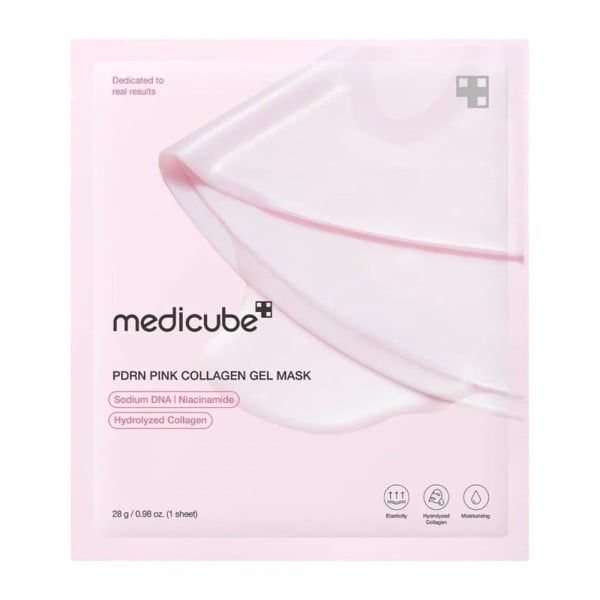 MEDICUBE veido kaukė PDRN PINK COLLAGEN GEL MASK, 28 g