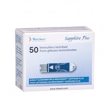 MEDISMART Sapphire Plus diagnostinės juostelės N50