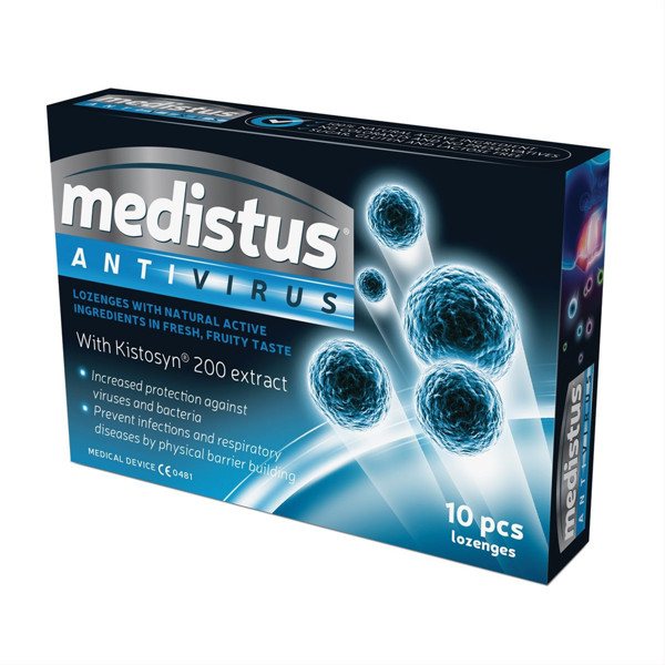 MEDISTUS ANTIVIRUS ČIULPIAMOS TABLETĖS, N10