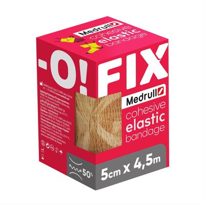 MEDRULL FIX-O, neaustinės medžiagos lipnus tvarstis, x 4,5 m, 5 cm
