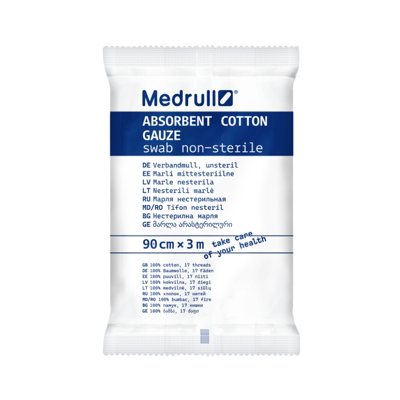 MEDRULL, medicininė marlė, x 90 cm, 3 m