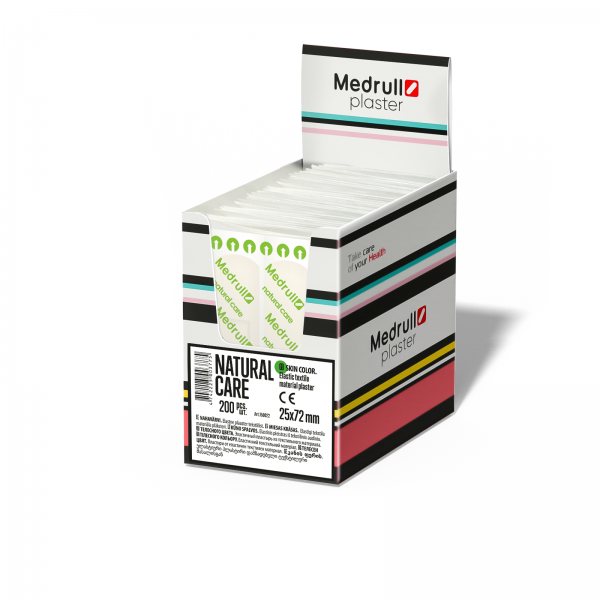 MEDRULL pleistrai NATURAL CARE, x 7,2 cm, 200 vnt., 2.5 cm