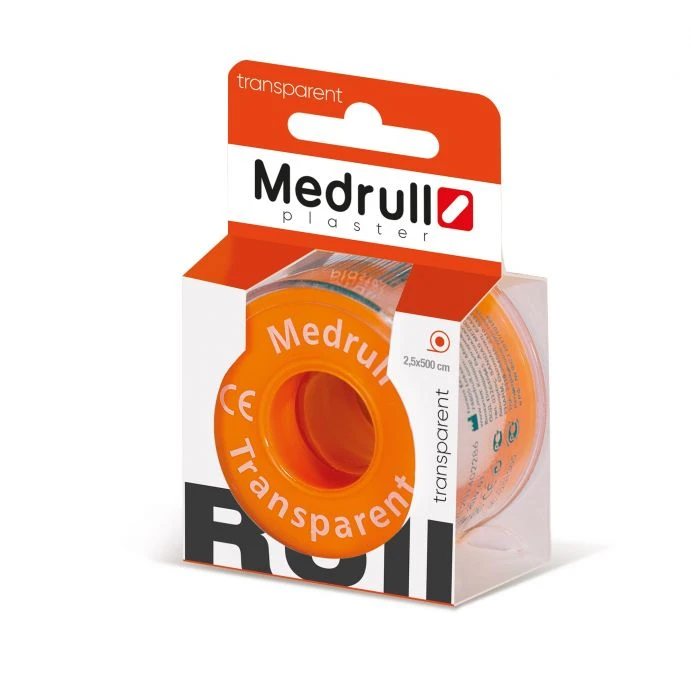 Medrull pleistras rulonėlyje Transparent x 500cm, 2.5 cm