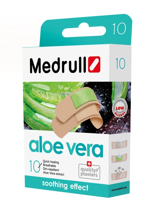 MEDRULL pleistras (su augalų ekstraktu) Aloe Verа, 10 vnt