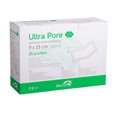 MEDRULL ULTRA PORE, lipnus chirurginis tvarstis žaizdai, 25 vnt., 9 x 15 cm