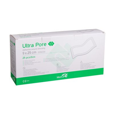 MEDRULL ULTRA PORE, lipnus chirurginis tvarstis žaizdai, 25 vnt., 9 x 25 cm