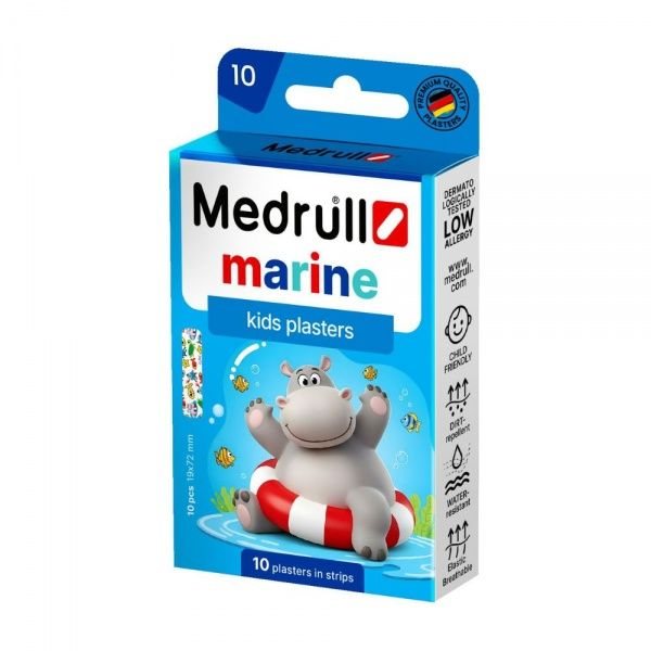 MEDRULL vaikiški pleistrai su paveiksliukais, 10 vnt