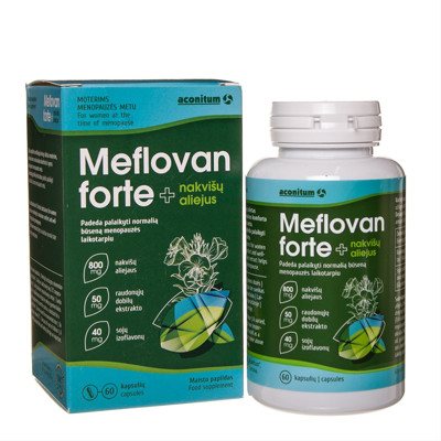 MEFLOVAN FORTE + nakvišų aliejus, 60 kapsulių