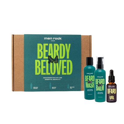 MEN ROCK Beardy Beloved Sicilian Lime Barzdos priežiūros rinkinys, 1 vnt