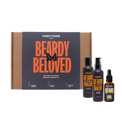 MEN ROCK Beardy Beloved Soothing Oak Moss Barzdos priežiūros rinkinys, 1 vnt