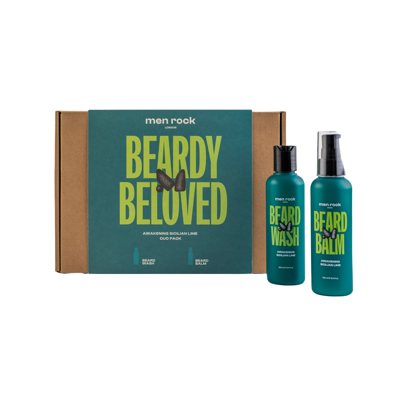 MEN ROCK Duo Beardy Beloved Sicilian Lime Barzdos priežiūros rinkinys, 1 vnt