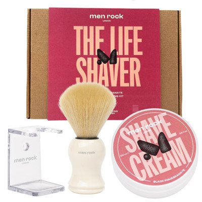 MEN ROCK The Life Shaver Black Pomegranate Skutimosi priemonių rinkinys, 1 vnt