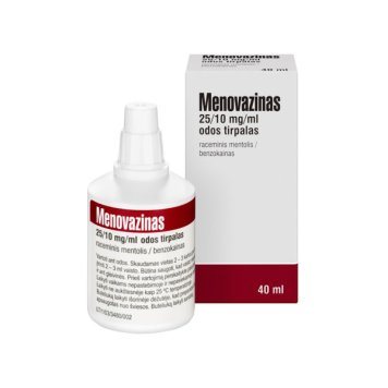 MENOVAZINAS 25 mg/10 mg/ml (su lašintuvu) odos tirpalas, 40 ml