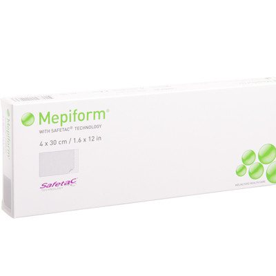 MEPIFORM, tvarstis, x 30 cm, randams, sterilus, 5 vnt., 4 cm