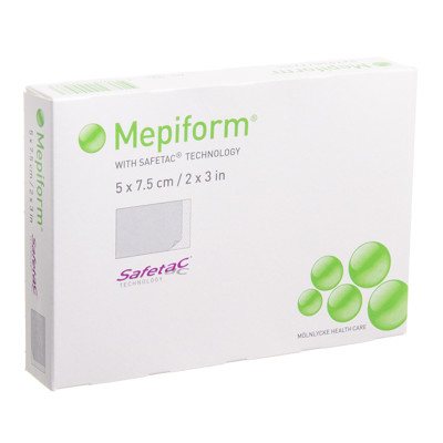 MEPIFORM, tvarstis, x 7,5 cm, randams, sterilus, 5 vnt., 5 cm