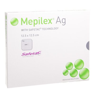MEPILEX AG, tvarstis, x 12,5 cm, silikoninis, 5 vnt., 12.5 cm