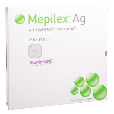 MEPILEX AG, tvarstis, x 17,5 cm, silikoninis, 5 vnt., 17.5 cm