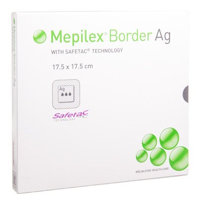 MEPILEX BORDER AG, tvarstis, x 17,5 cm, silikoninis, 5 vnt., 17.5 cm