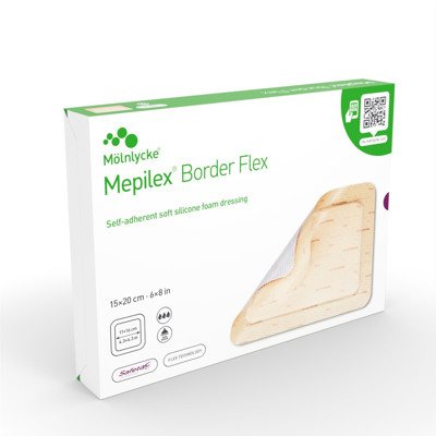 MEPILEX BORDER FLEX, x 20 cm, 5 vnt., 15 cm