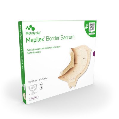 MEPILEX BORDER SACRUM, tvarstis, x 25 cm, silikoninis, 5 vnt., 22 cm