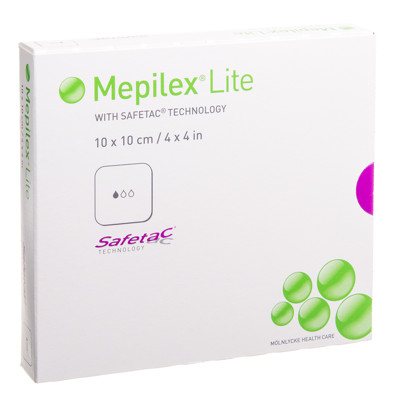 MEPILEX LITE, tvarstis, x 10 cm, silikoninis, 5 vnt., 10 cm