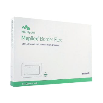 MEPILEX silikoninis tvarstis BORDER FLEX, 5 vnt., 15 x 20 cm