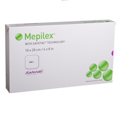 MEPILEX, tvarstis, x 20 cm, silikoninis, 5 vnt., 10 cm