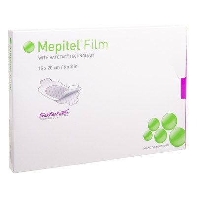 MEPITEL FILM, tinklelis, x 20 cm, silikoninė, lipni, 10 vnt., 15 cm